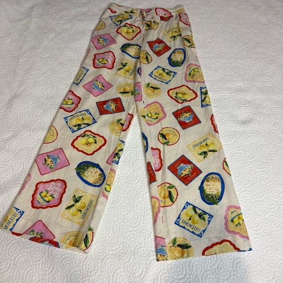 BNWT Joie Multicolor Graphic Print Linen Pants size Small - Picture 6 of 11